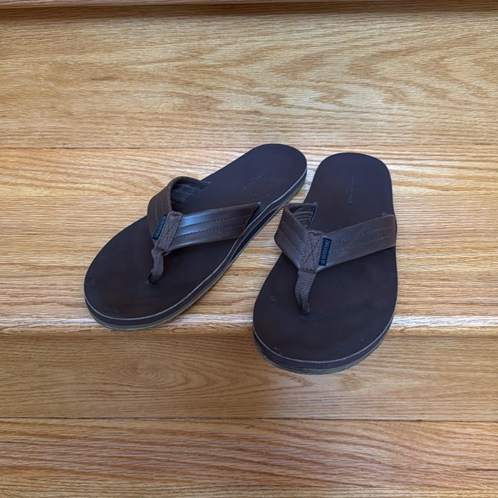 American Eagle Outfitters Mens Brown Thong Sandal Flip Flop Beach Shoes 12